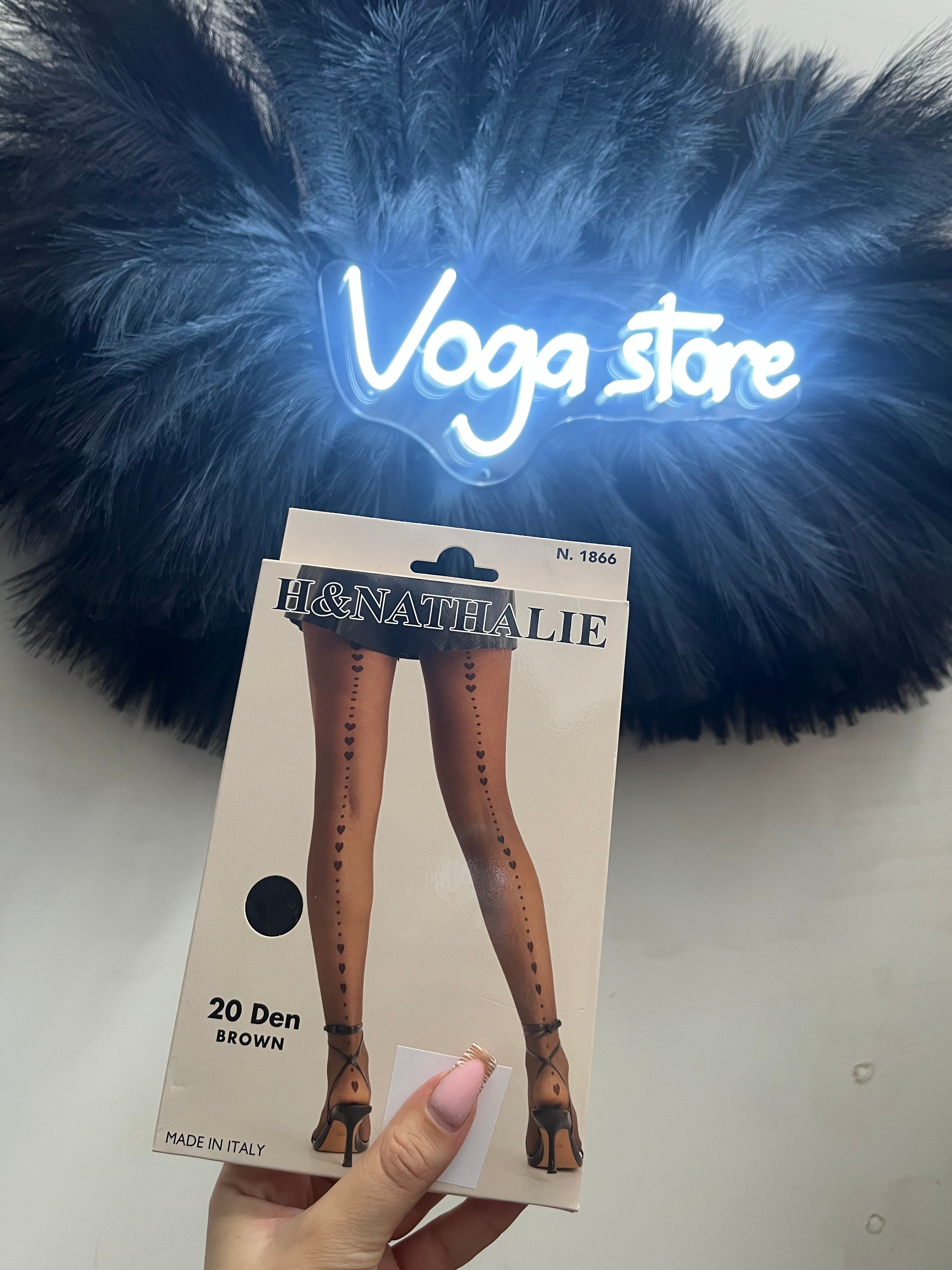 Collant cœur marron