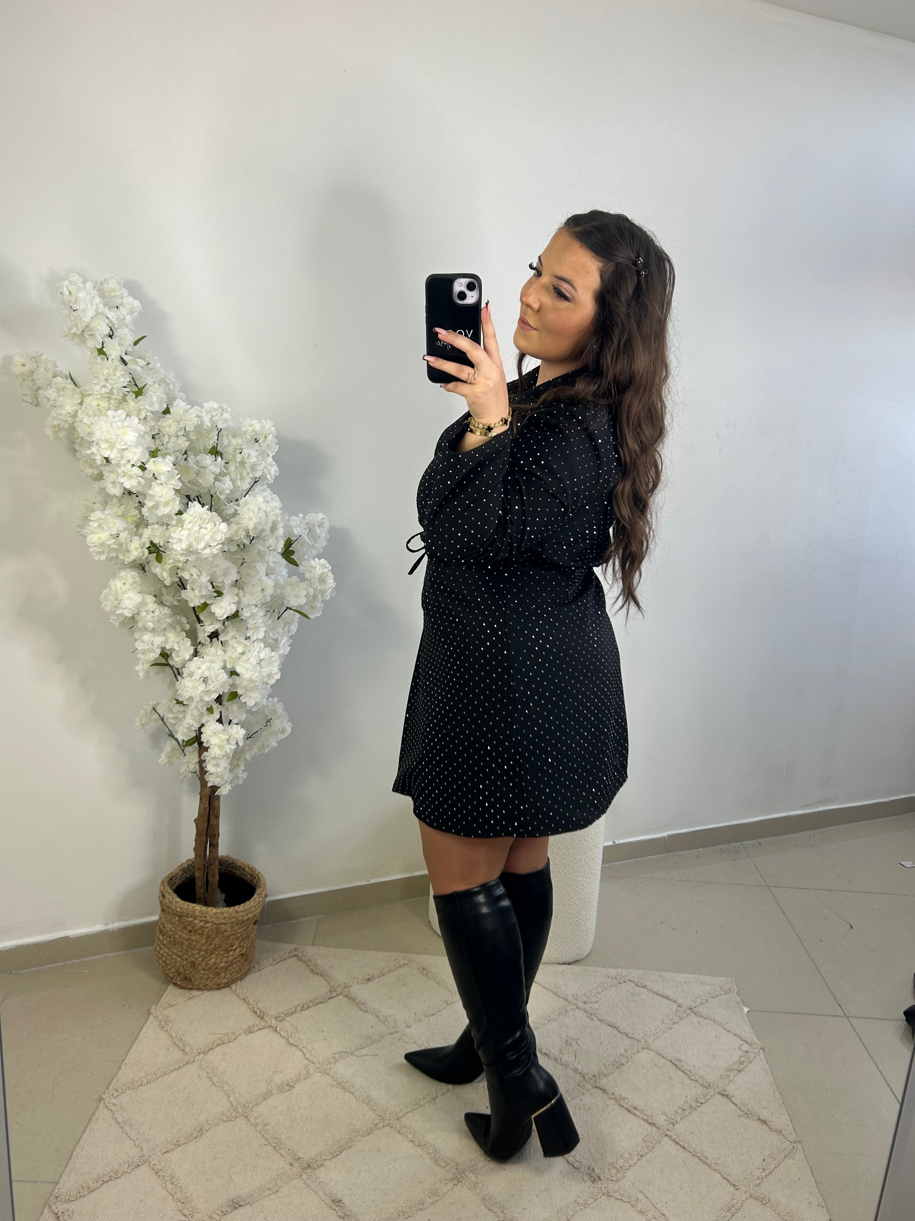 Robe porte feuille paillettes