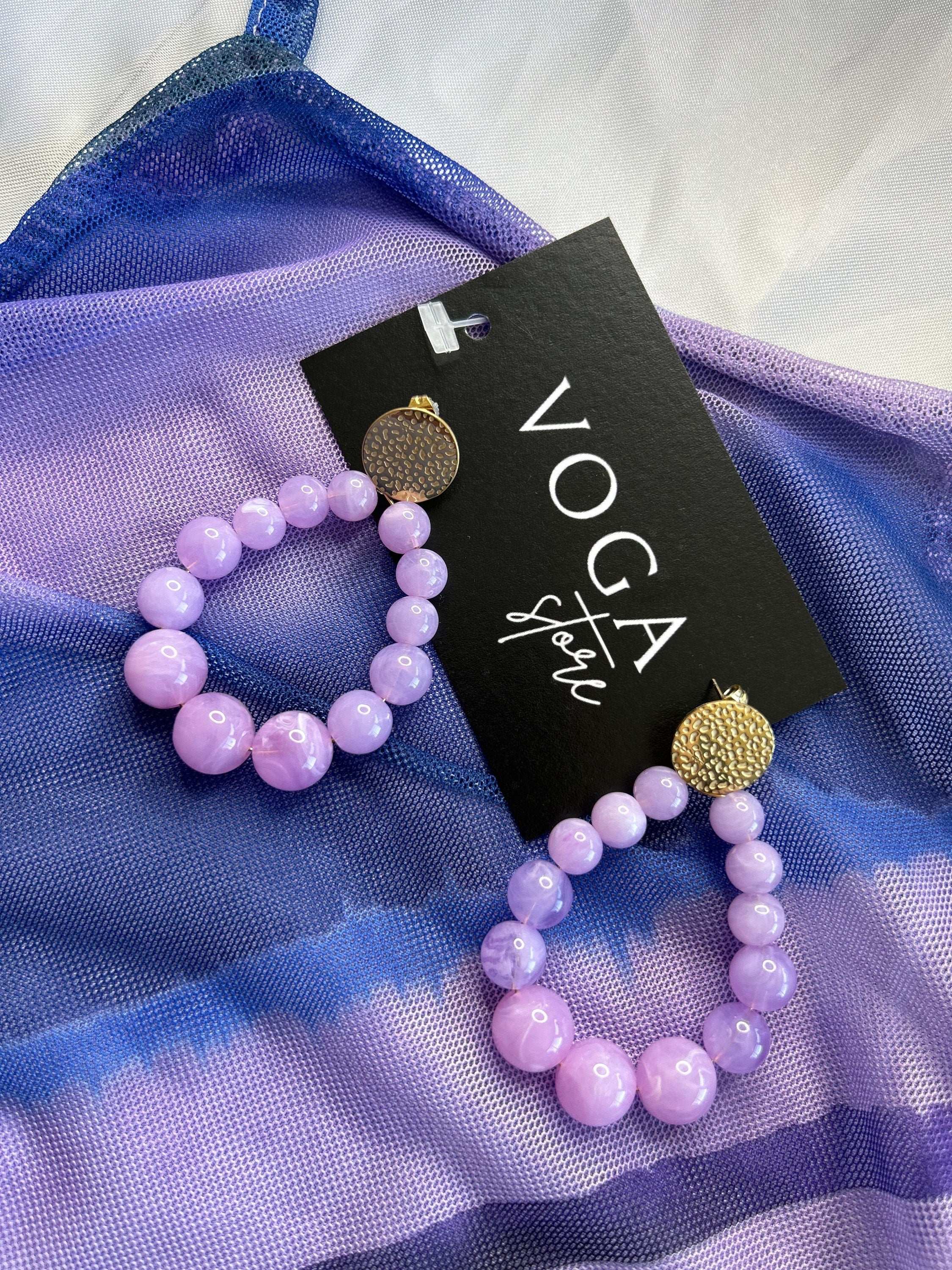 Boucles d’oreilles lilas