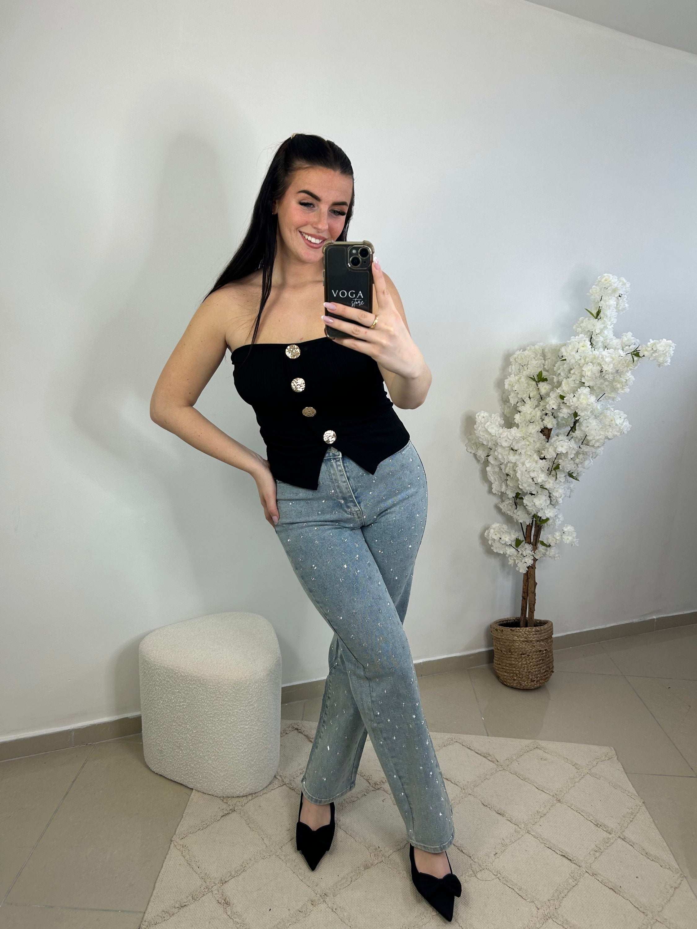 Haut Bustier bouton