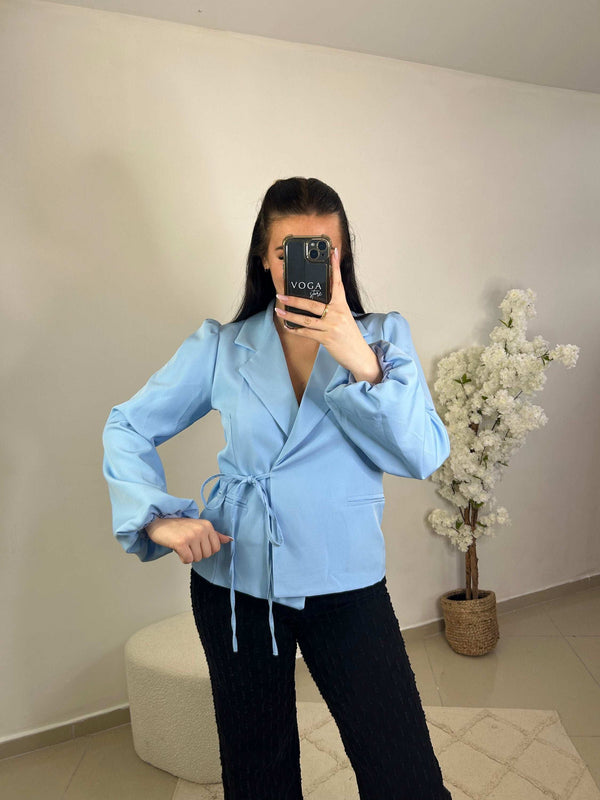 Veste bouffante bleu