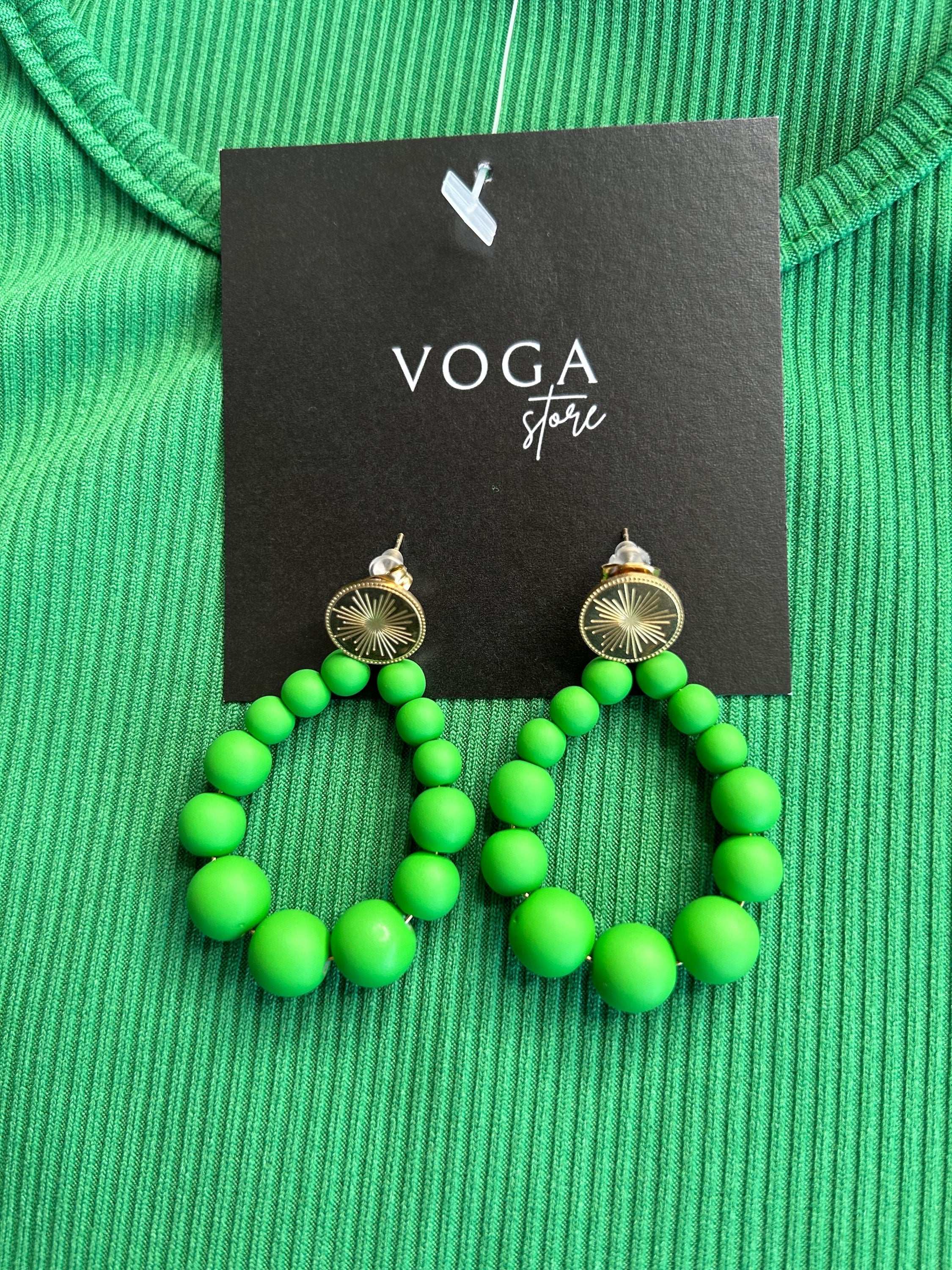 Boucles d’oreilles vertes