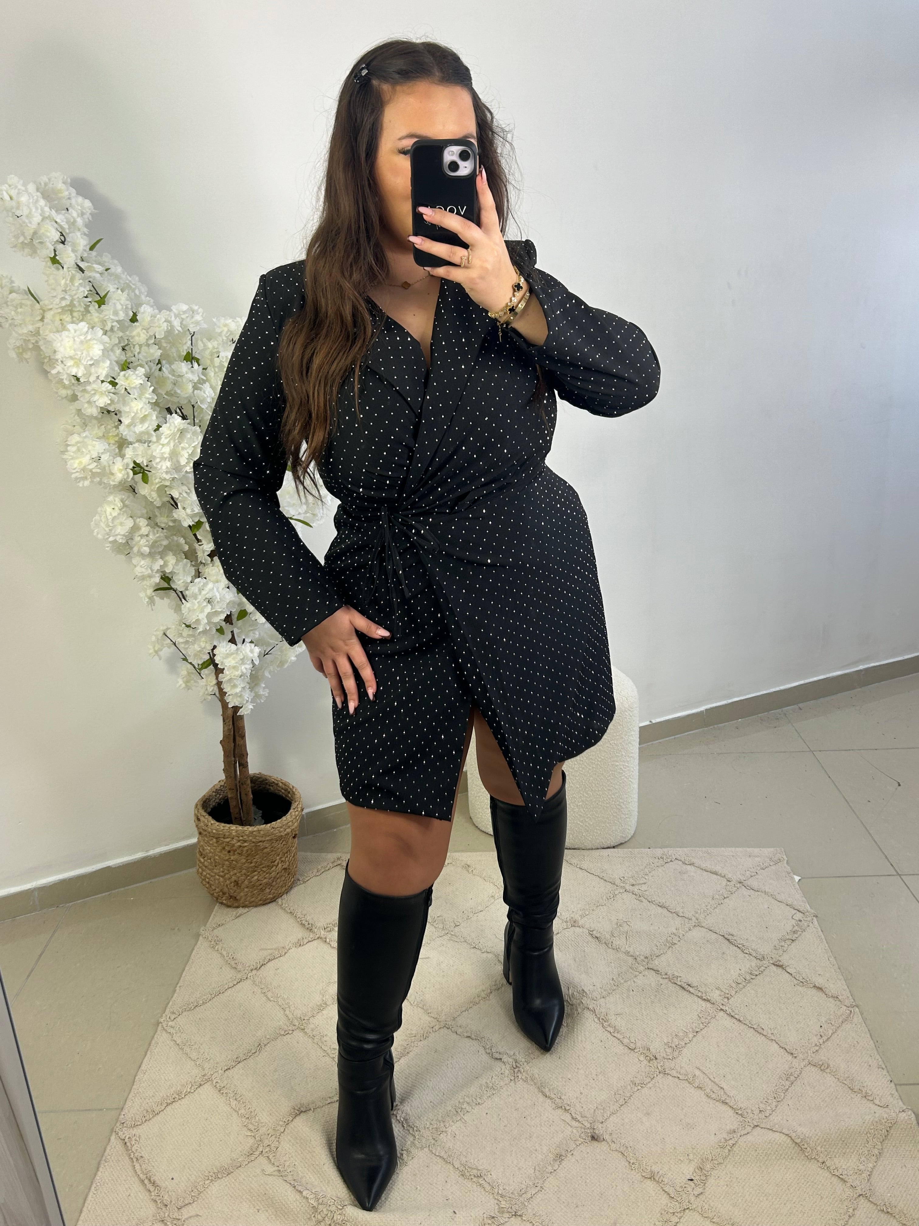 Robe porte feuille paillettes