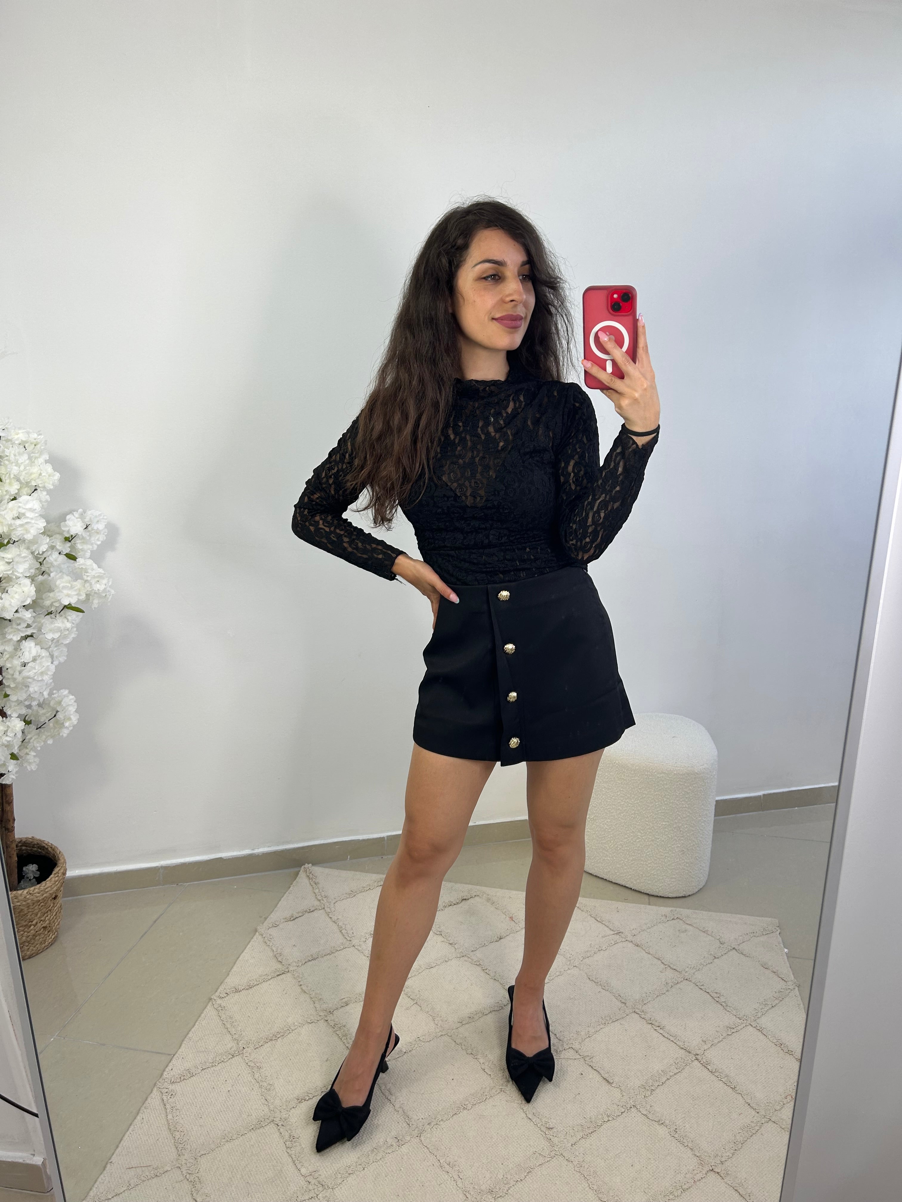 Jupe short Lara noir