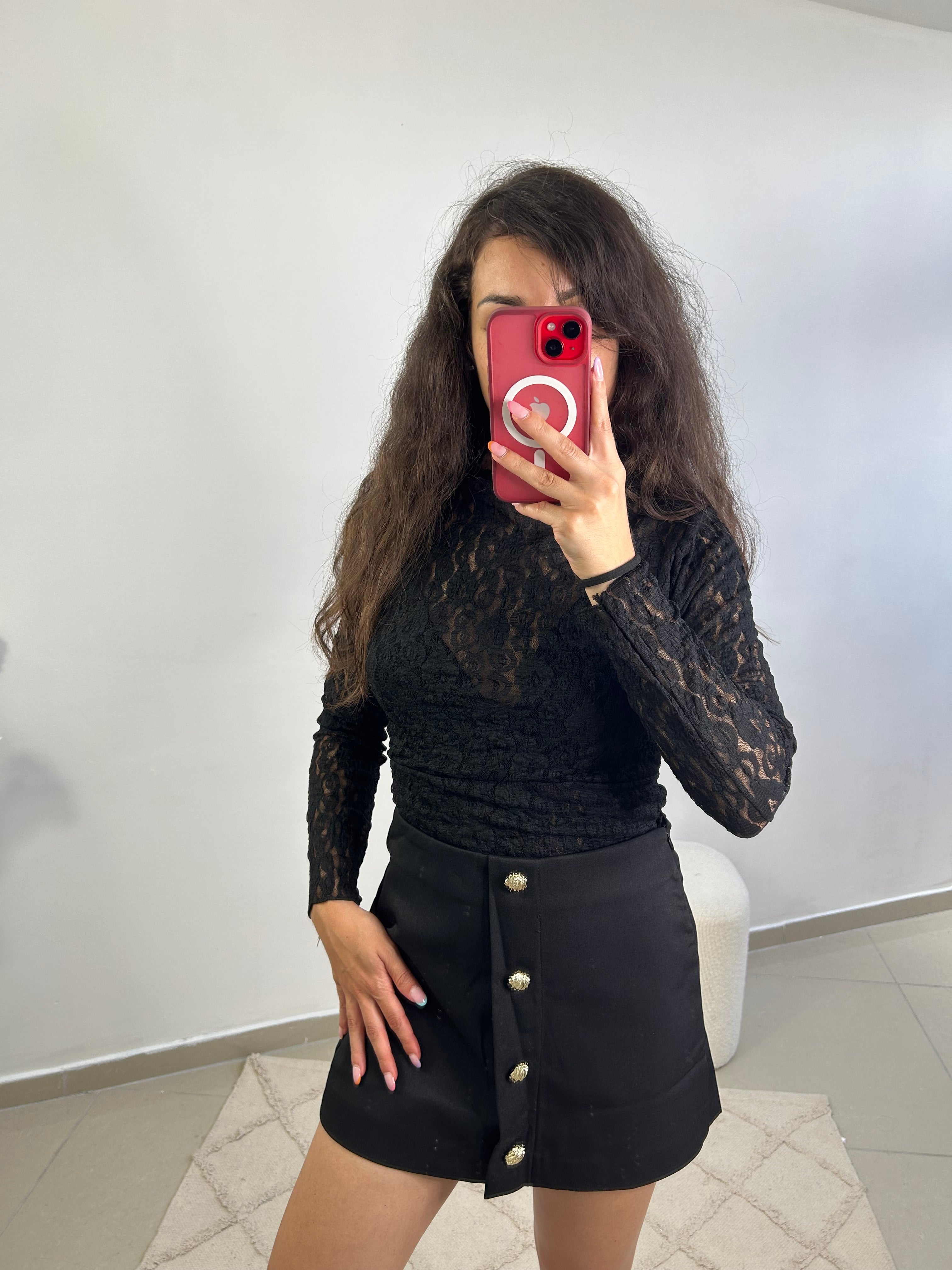 Jupe short Lara noir