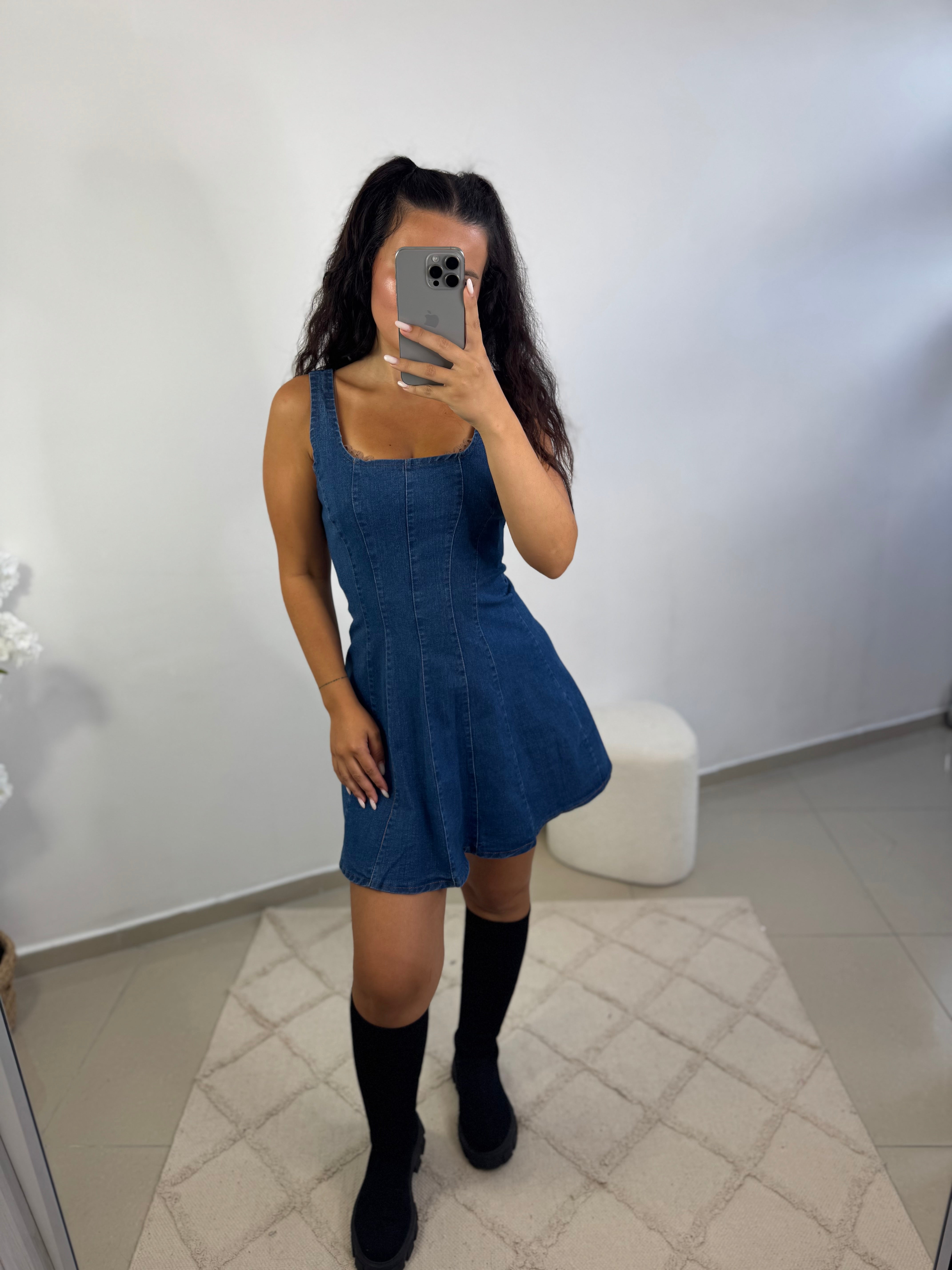 Robe patineuse jeans