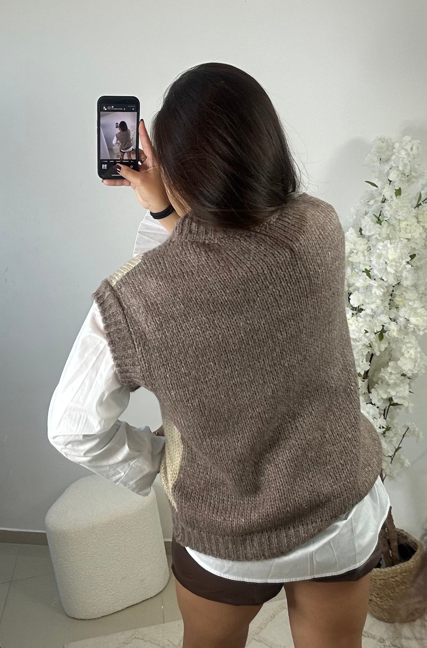 Pull sans manche Sabine