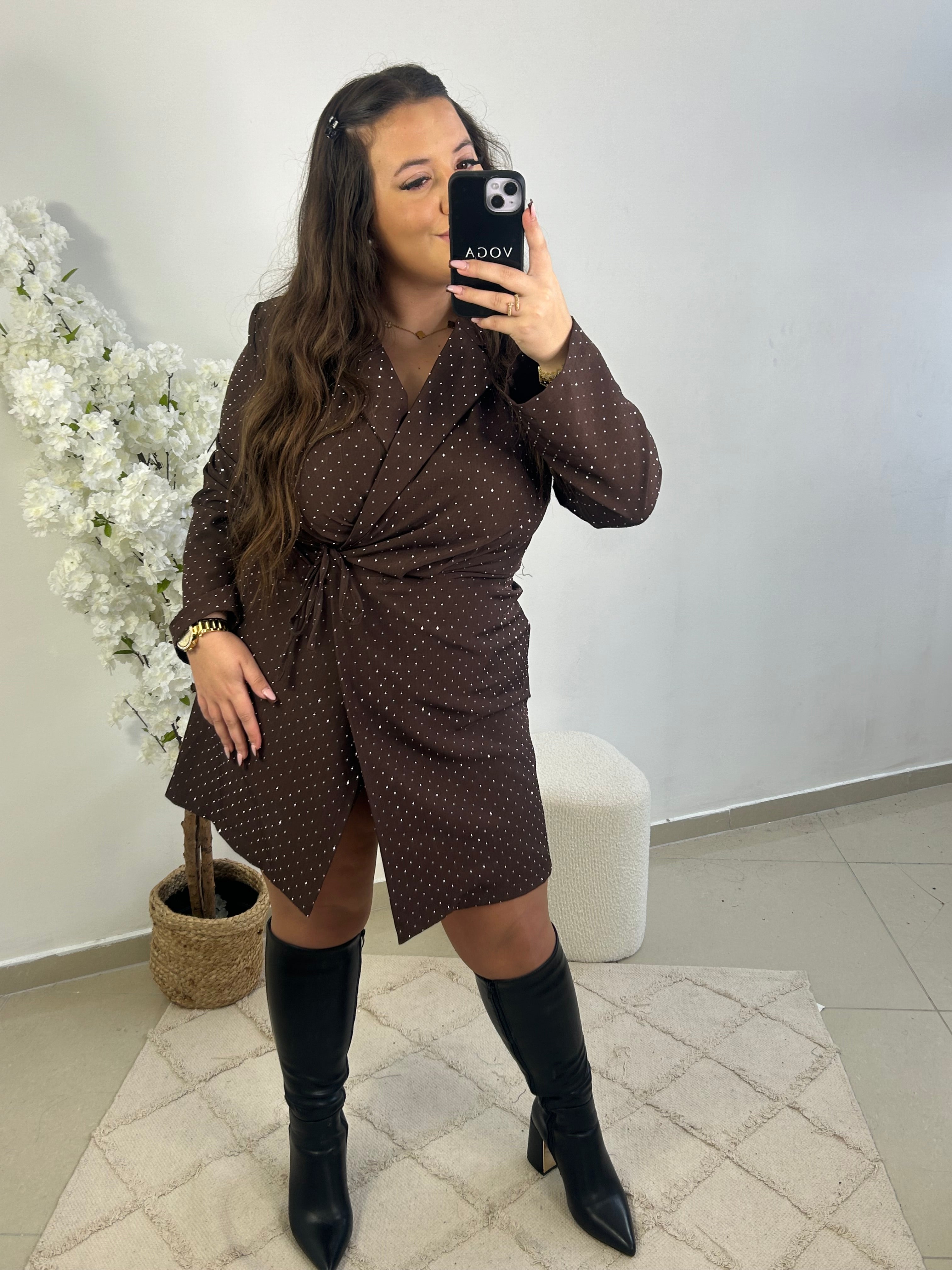 Robe porte feuille paillettes