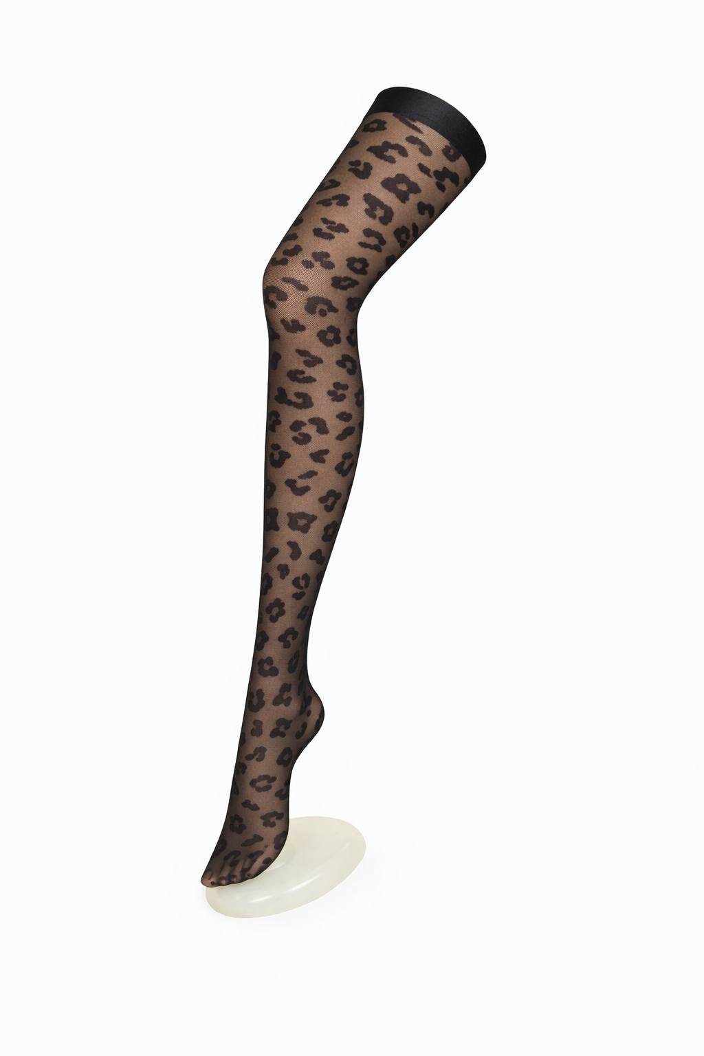 Collant léopard noir