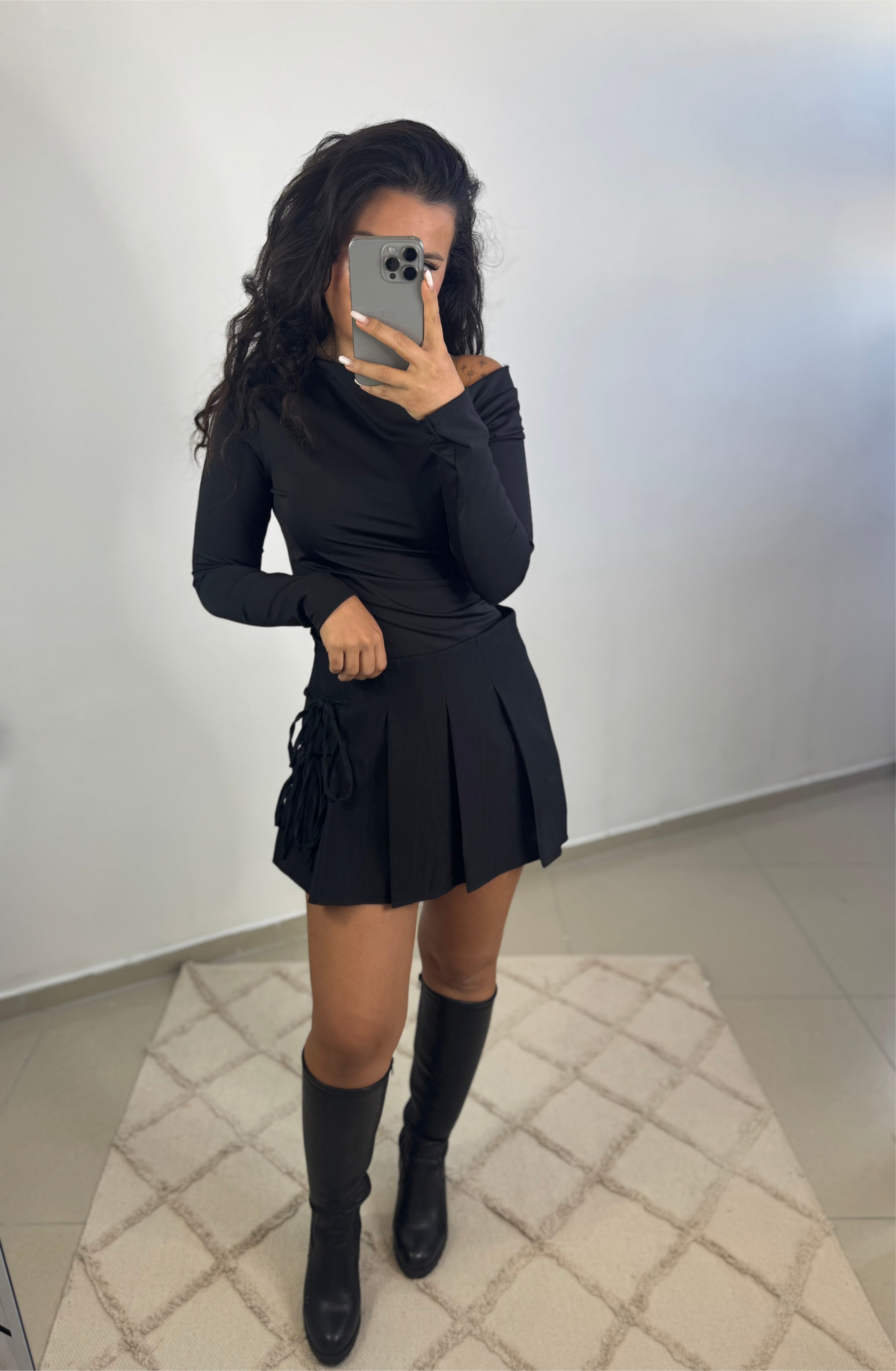 Jupe short lacets