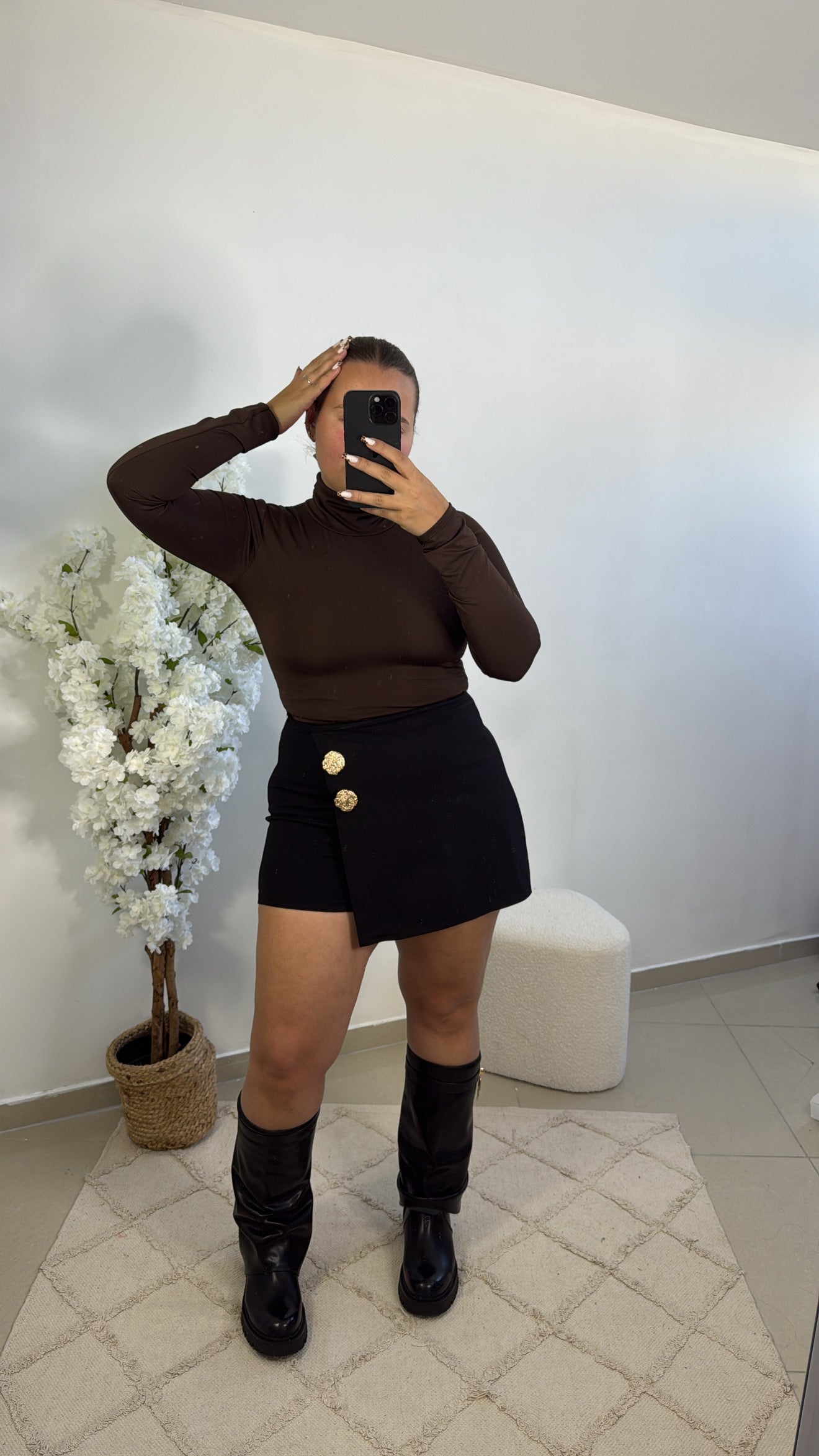 Jupe short alba