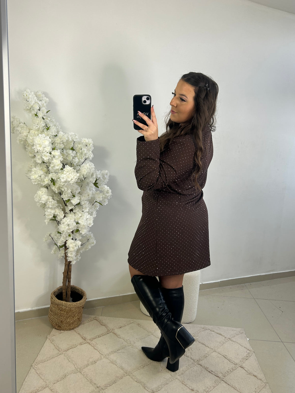 Robe porte feuille paillettes
