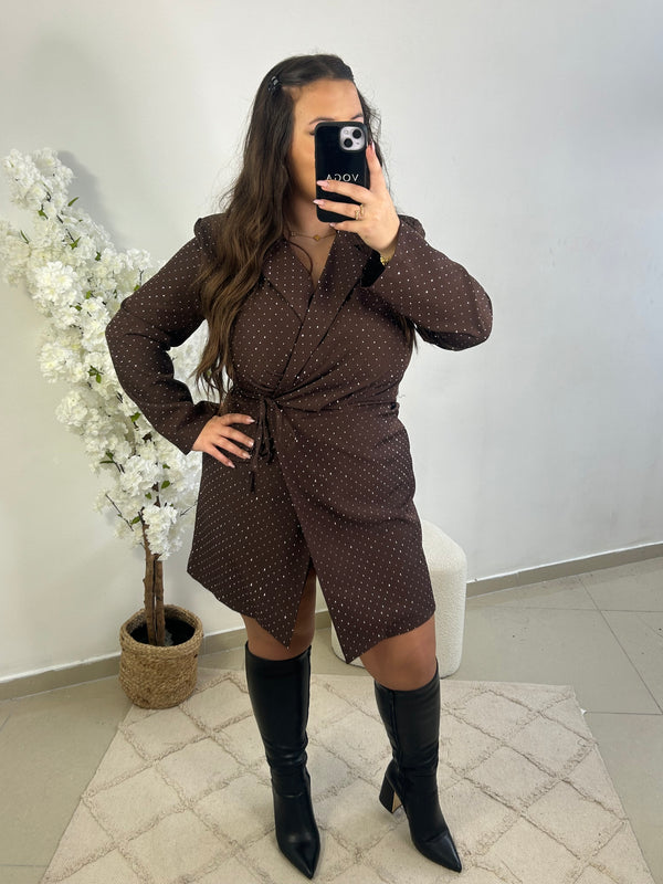 Robe porte feuille paillettes