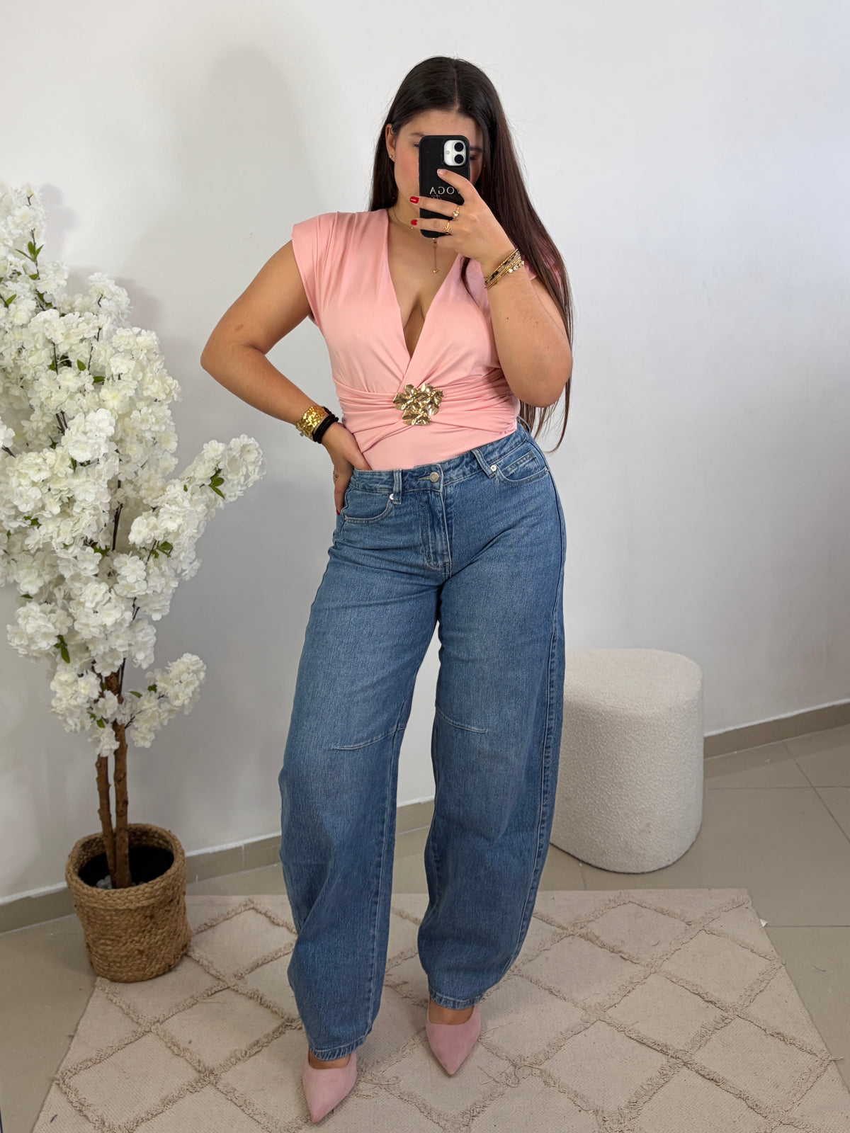 Jeans Ballon bleu